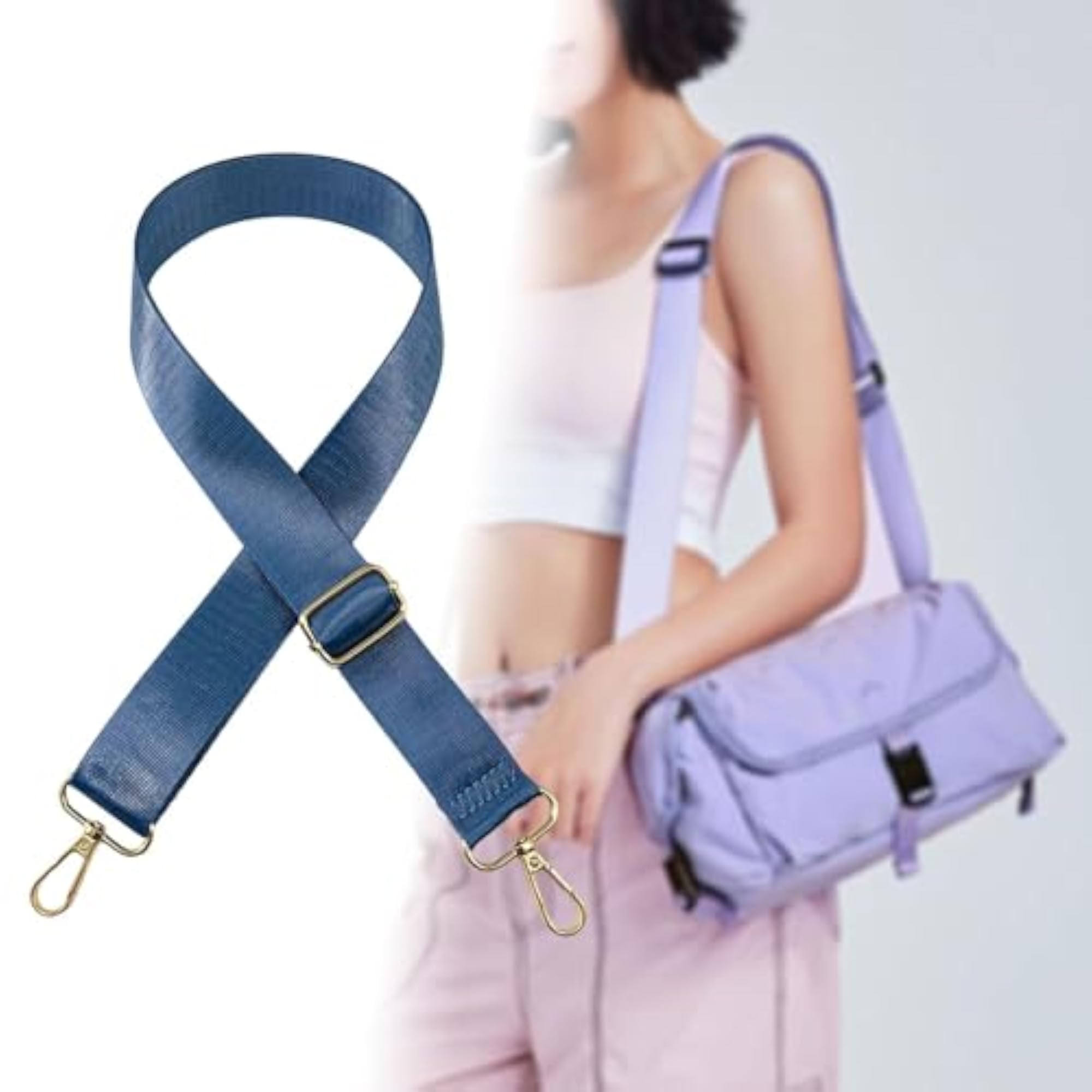 Nylon Adjustable Shoulder Bag Strap, Travel Clutch